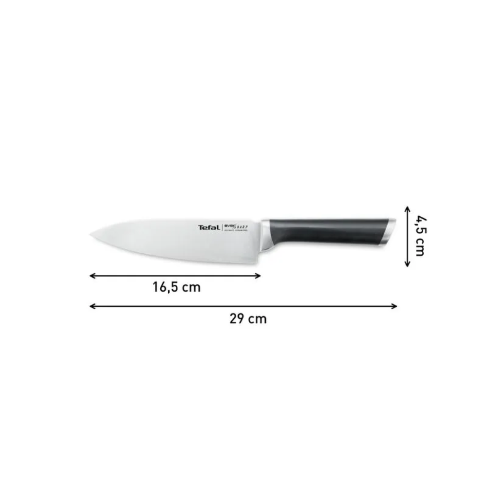 Cuchillo Eversharp Con Afilador Tefal7#Gris