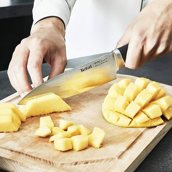 Cuchillo Eversharp Con Afilador Tefal5#Gris