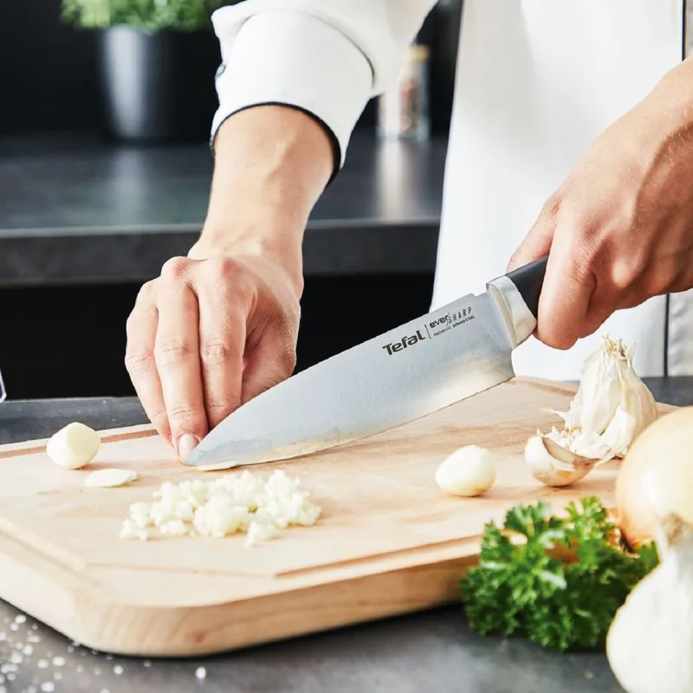 Cuchillo Eversharp Con Afilador Tefal3#Gris
