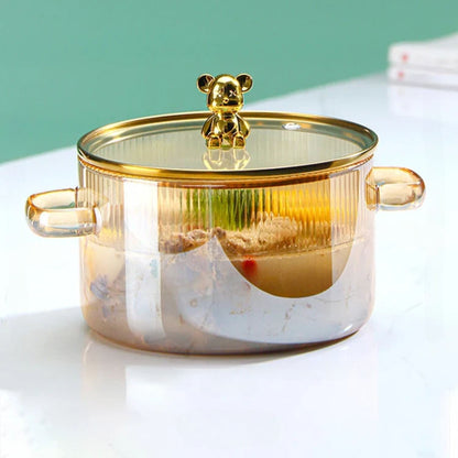 Olla De Vidrio Oso Minimalista Santú Home & Deco13#Dorado