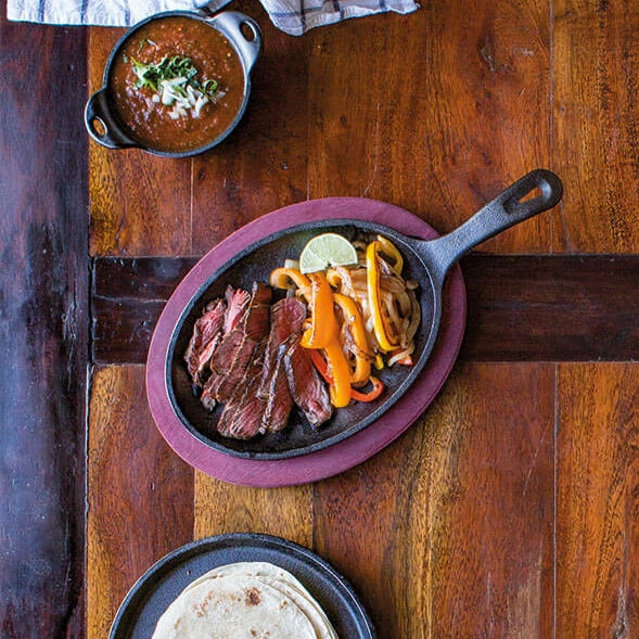 Cast Iron Fajita Set 24 x 36 cm Lodge Cast Iron4#Negro