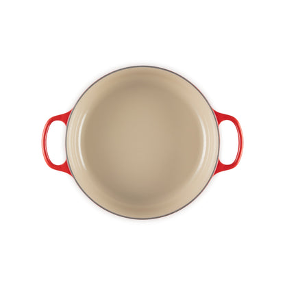 Cocotte Redonda Baja 30 Cm Volcánico Le Creuset10#Naranjo