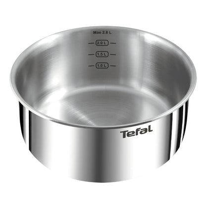 Bateria De Cocina Acero Inoxidable Ingenio 6 PCS Con Mango Removible Tefal4#Gris