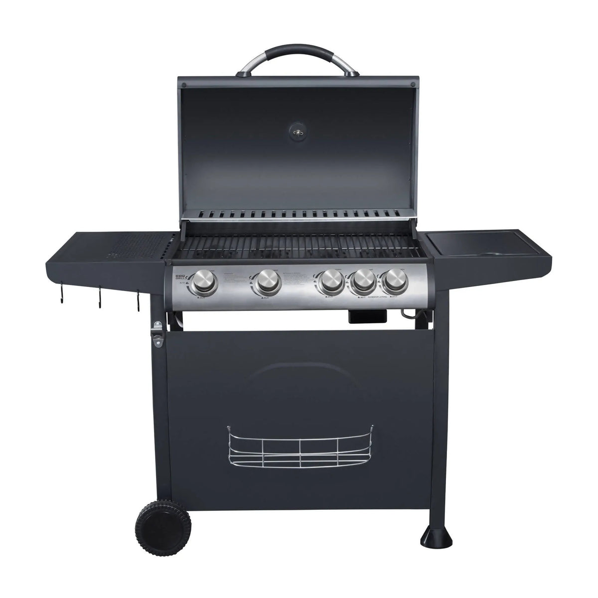 Parrilla Indiana 4 Quemadores + Quemador Lateral BBQ402GCQL BBQ Grill9#Negro