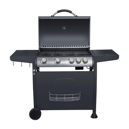 Parrilla Indiana 4 Quemadores + Quemador Lateral BBQ402GCQL BBQ Grill9#Negro