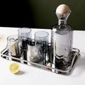 Jarra de Vidrio Decantador Lujoso 4 Vasos Santú Home & Deco1#Gris