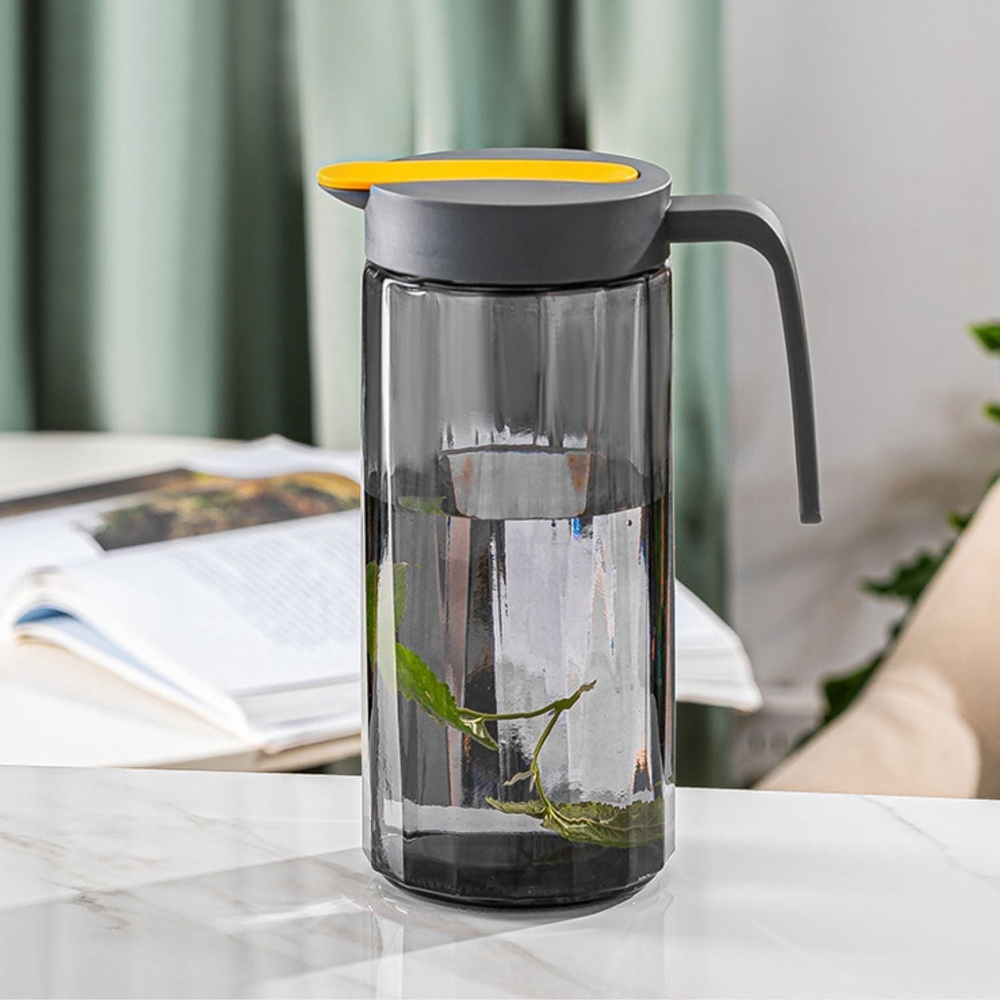 Jarra de Vidrio Dosificadora y 4 Vasos Santú Home & Deco2#Gris