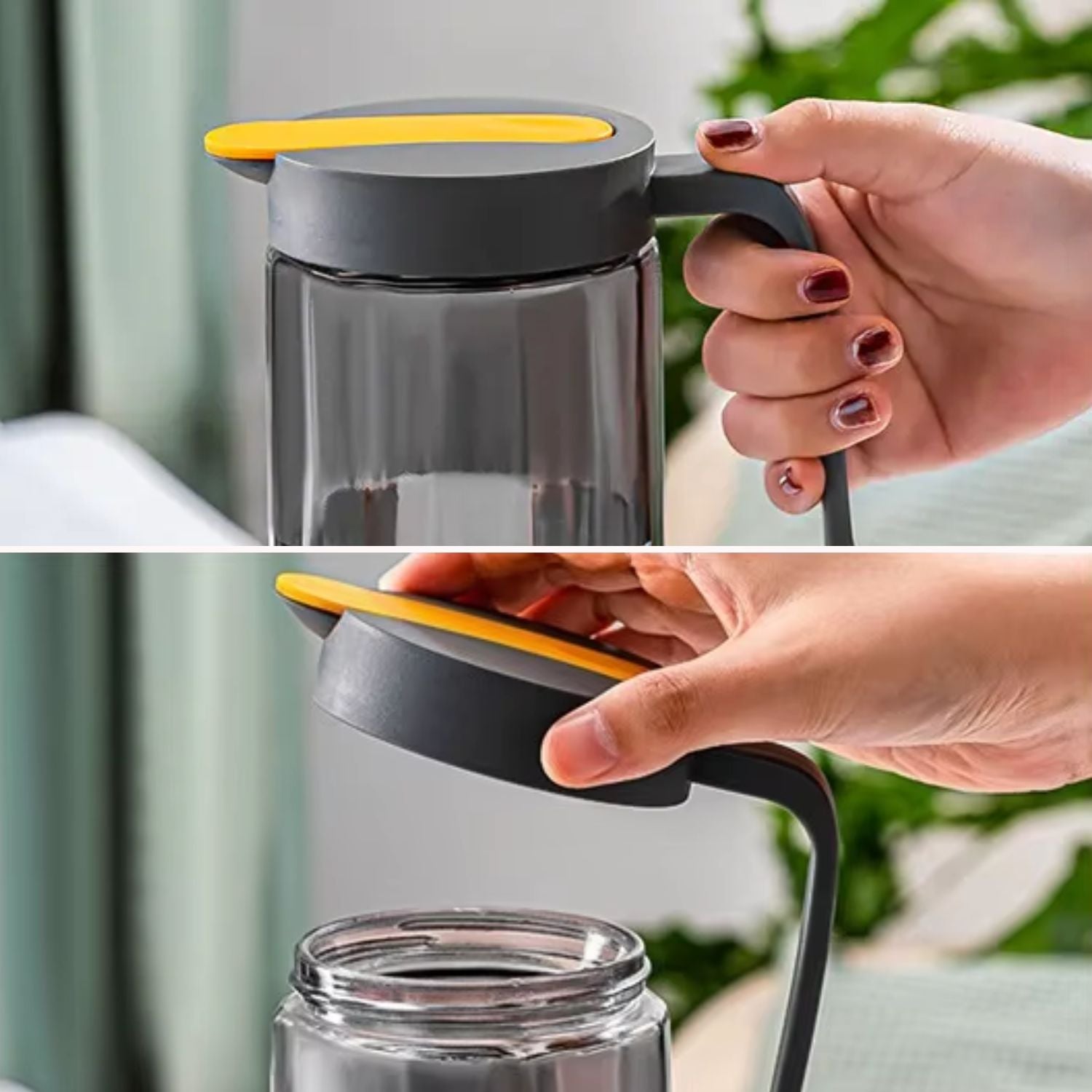 Jarra de Vidrio Dosificadora y 4 Vasos Santú Home & Deco3#Gris