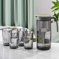 Jarra de Vidrio Dosificadora y 4 Vasos Santú Home & Deco1#Gris