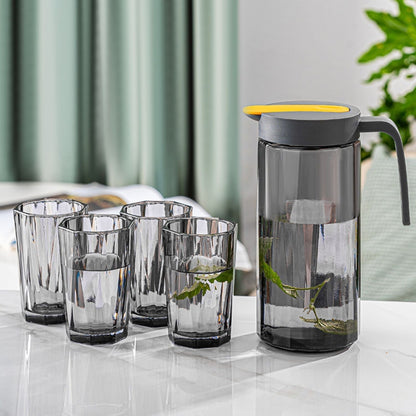 Jarra de Vidrio Dosificadora y 4 Vasos Santú Home & Deco1#Gris