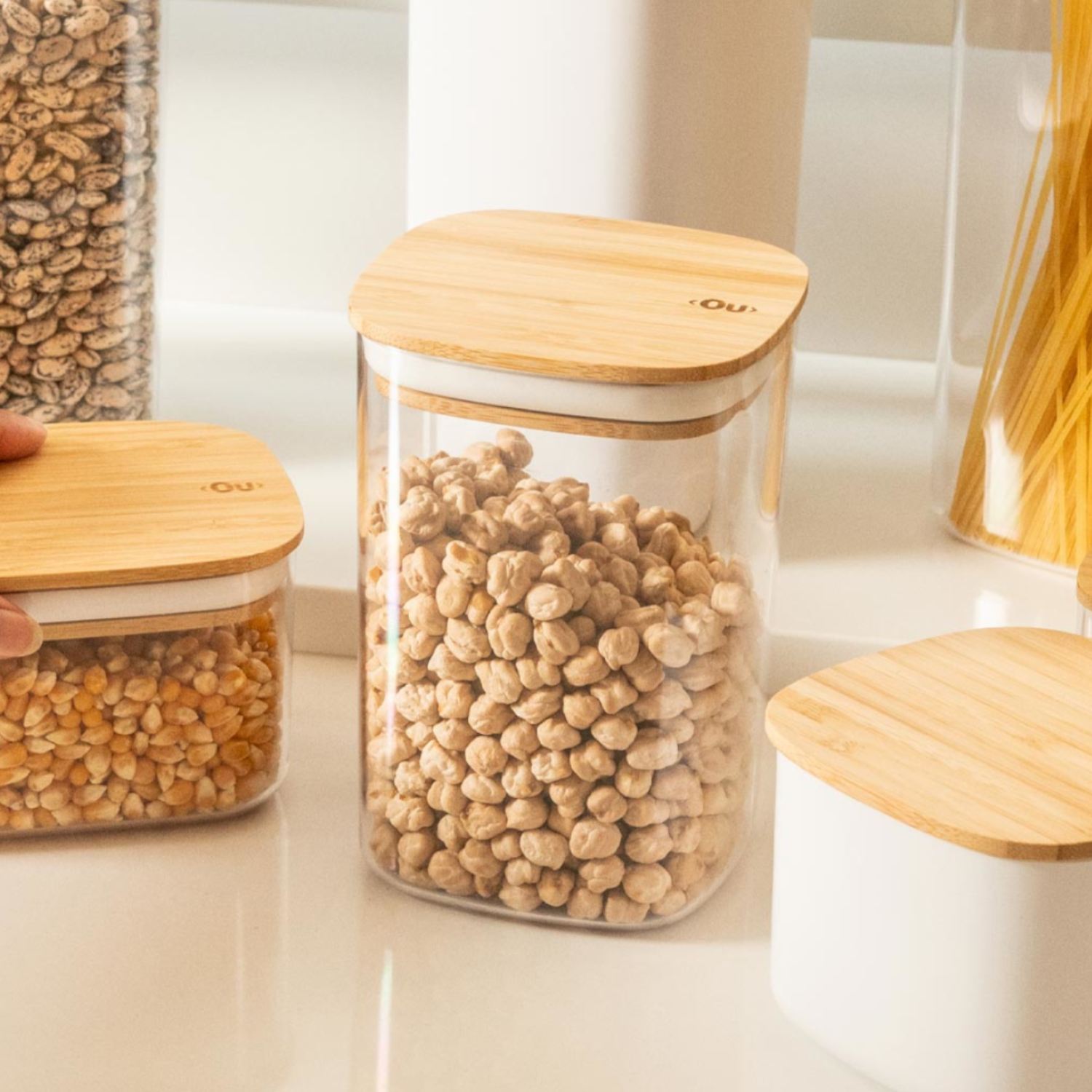 Contenedor Hermético Con Tapa de Bambú Keep 1 Lt Ou1#Sin color