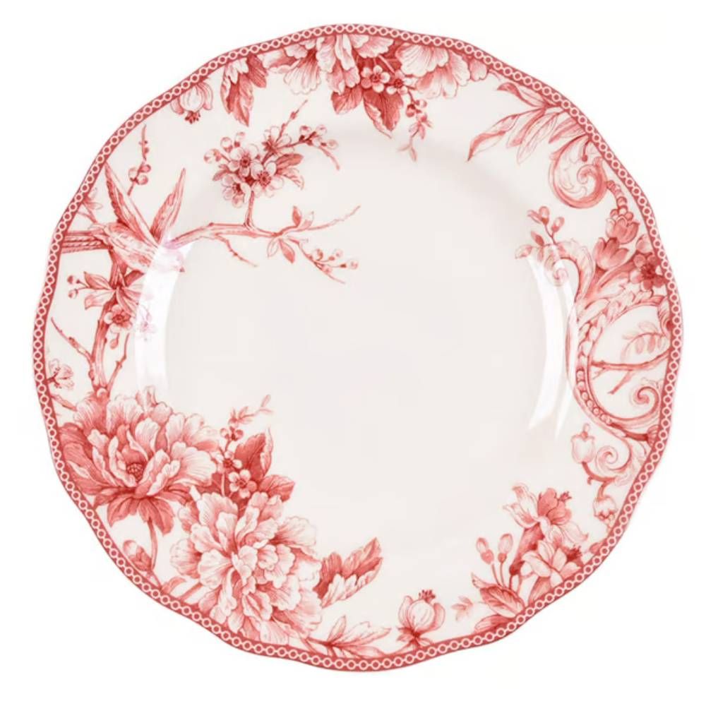 Juego Vajilla 24 Pzs Porcelana Adelaide2#Rojo