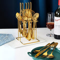 Juego de Cubiertos 24 Pzs Dorado Santú Home & Deco2#Oro