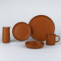 Juego de Loza 17 piezas Vajilla Cerámica Toscana Decoexpress4#Café