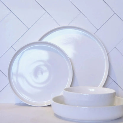 Juego de loza 24 piezas Vajilla Cerámica Manhattan2#Blanco