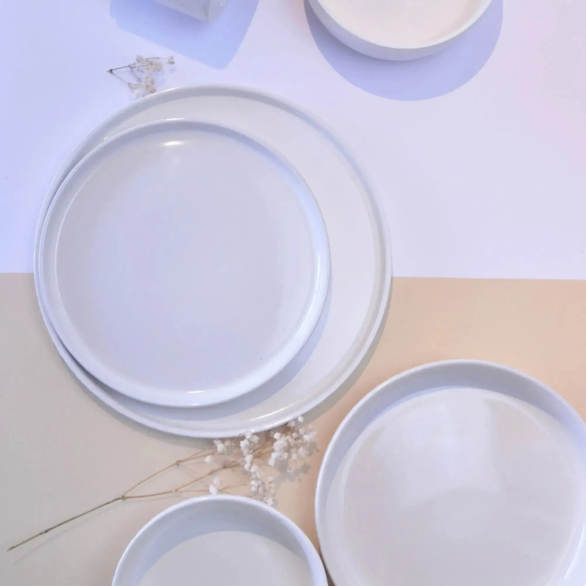 Juego de loza 24 piezas Vajilla Cerámica Manhattan1#Blanco