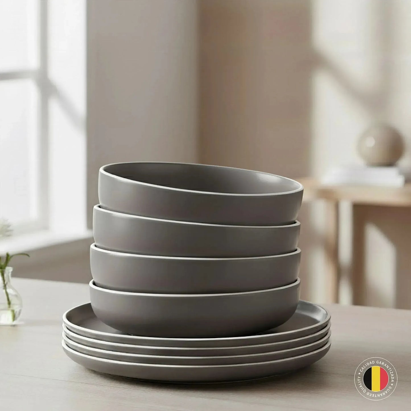 Juego de Loza 30 pcs Cerámica Bruselas 6 personas Simplit3#Gris