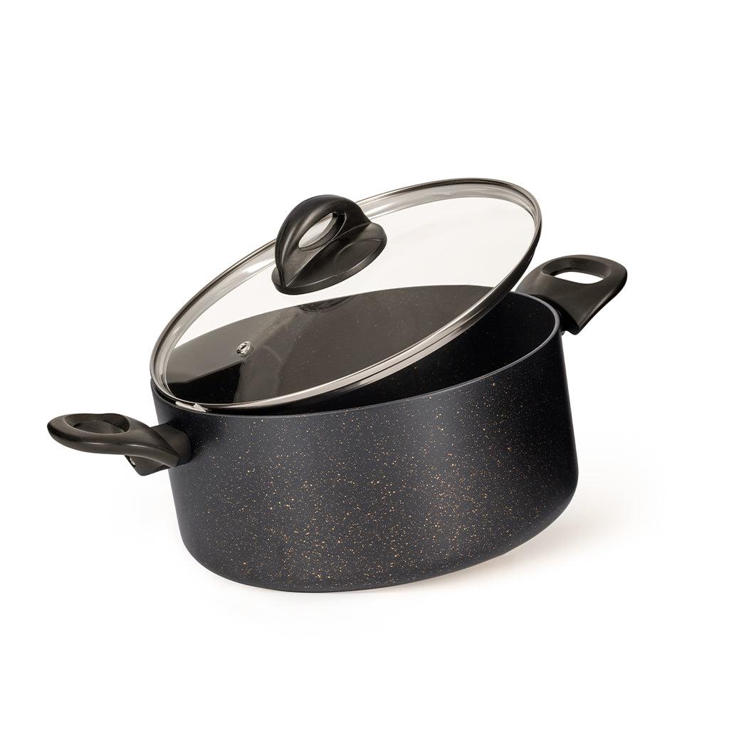 Juego De Ollas Y Sartén Serie Forde 5 piezas Fissman4#Negro