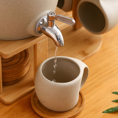 Juego de Té Nórdico Jarra y 6 Tazas con Soporte Santú Home & Deco4#Gris