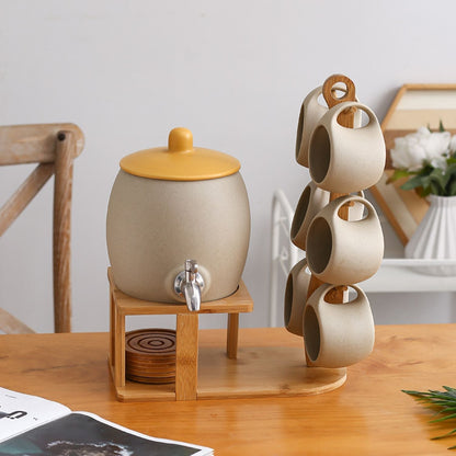 Juego de Té Nórdico Jarra y 6 Tazas con Soporte Santú Home & Deco5#Gris