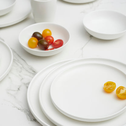 Juego de Vajilla Blanco Porcelana 16 Pzs Coquinaria