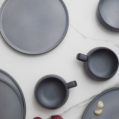 Juego de Vajilla Gris Porcelana 20 Pzs Coquinaria