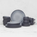 Juego de Vajilla Gris Porcelana 20 Pzs Coquinaria