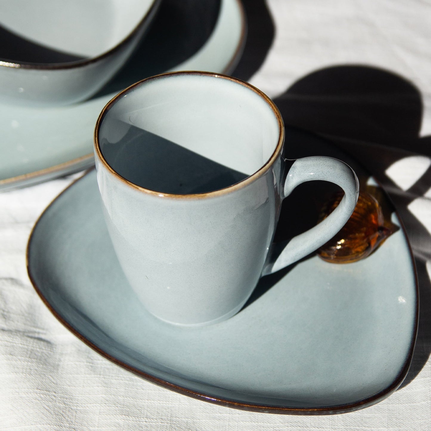 Juego de Loza Royal 16 Pzs Vajilla Cerámica Decoexpress5#Celeste