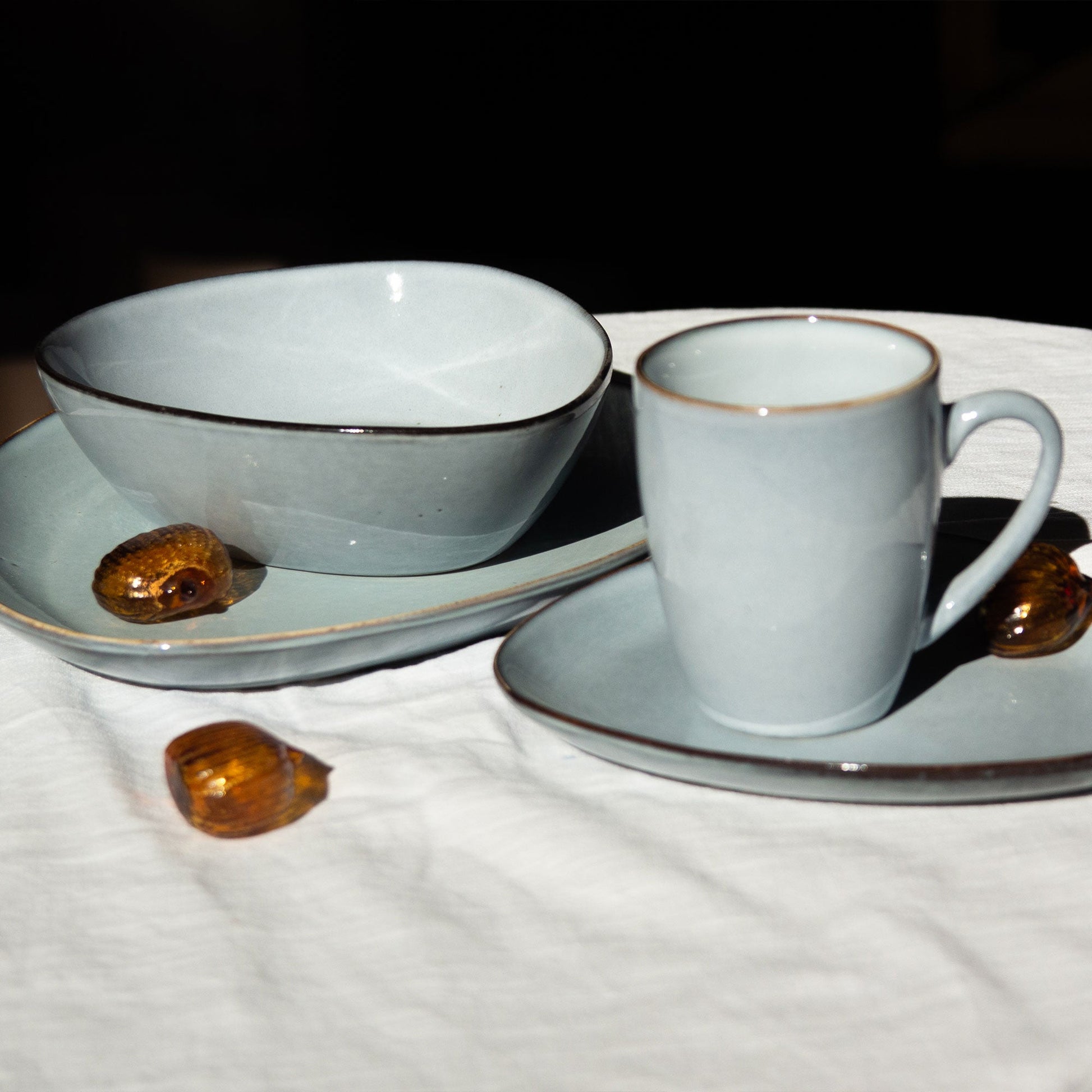 Juego de Loza Royal 16 Pzs Vajilla Cerámica Decoexpress4#Celeste