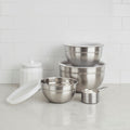 Set 3 Tazones Acero Inoxidable Con Tapa CTG-00-SMB Cuisinart1#Plateado