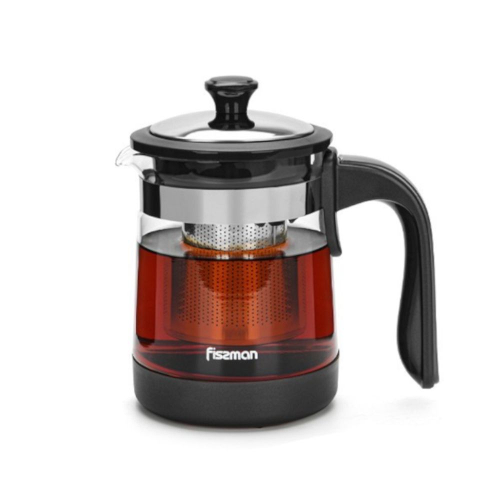 Tetera De Vidrio Con Infusor 750 ml Fissman3#Negro