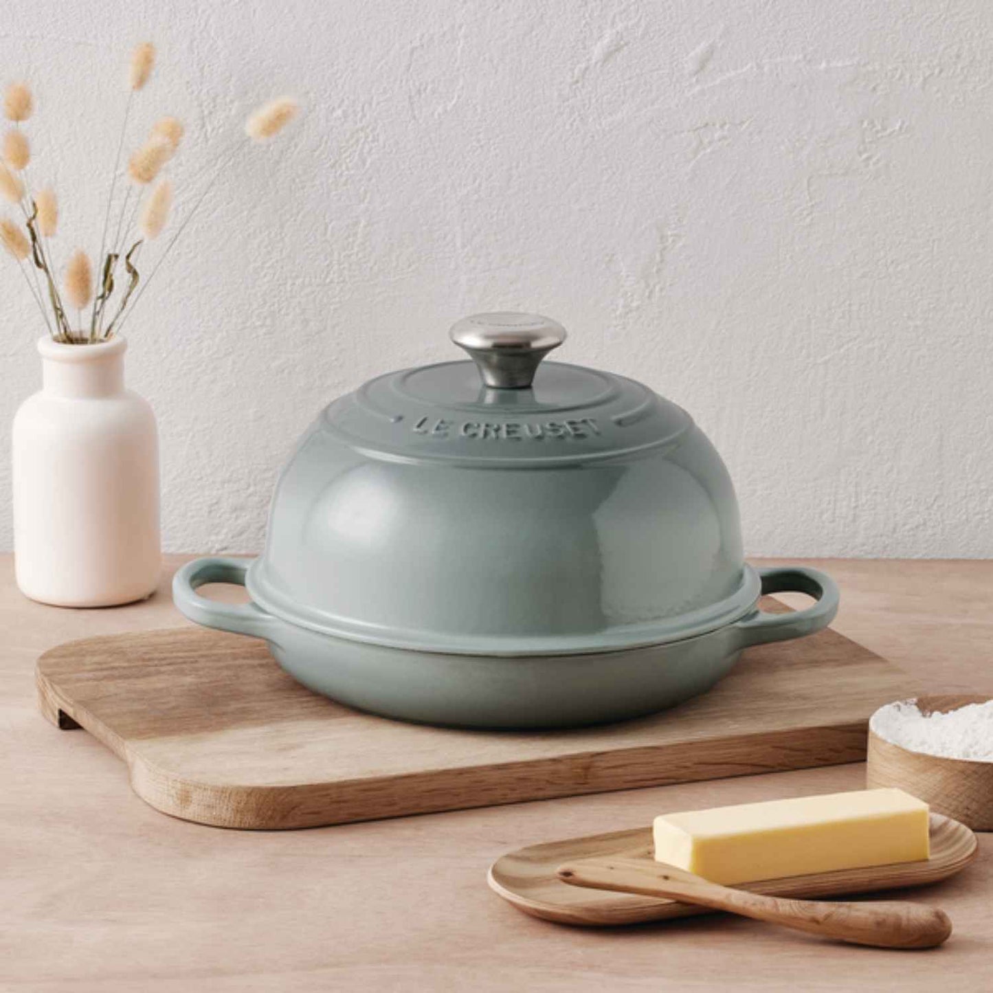Cocotte Para Pan 24cm Sea Salt Hierro Le Creuset4#Sin color