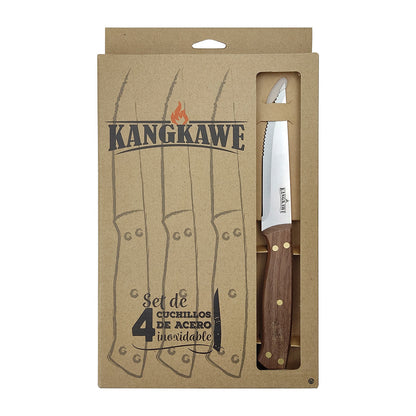 Set De 4 Cuchillos Modelo 5 Kangkawe4#Acero