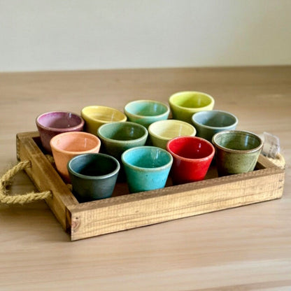 Set 12 Vasitos Tabla Pilar Claro1#Multicolor