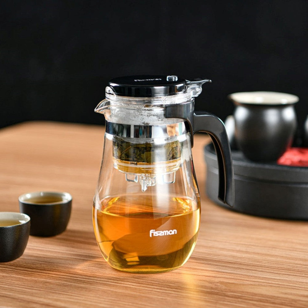 Tetera De Vidrio Con Infusor Gunfu 900 ml Fissman1#Vidrio