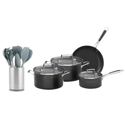 Kit Batería Cocina Berlín 7pz Anti adherente Simple Cook + Set de Utensilios 10 pzs Cuisine Simple Cook