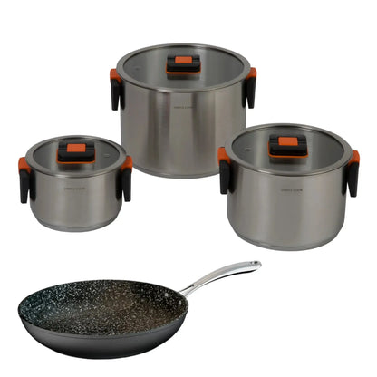 Kit Batería Lyon + Sartén Narbona 20 cms 8 pzs Simple Cook