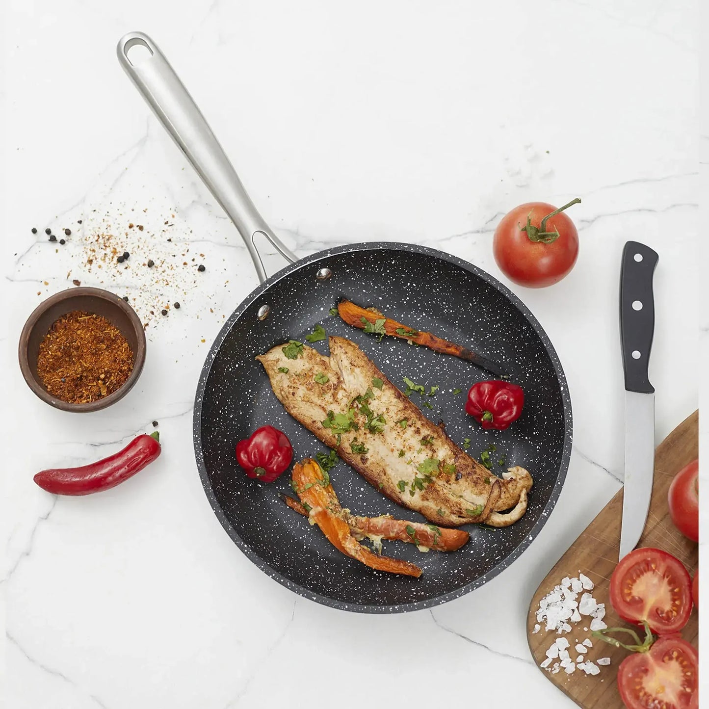 Kit Batería Lyon + Sartén Narbona 24 cms 8 pzs Simple Cook