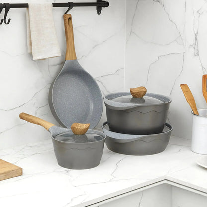 Kit Batería Simple Cook Alfetta 7 pzs + Set de Utensilios Cuisine 10 pzs Simple Cook