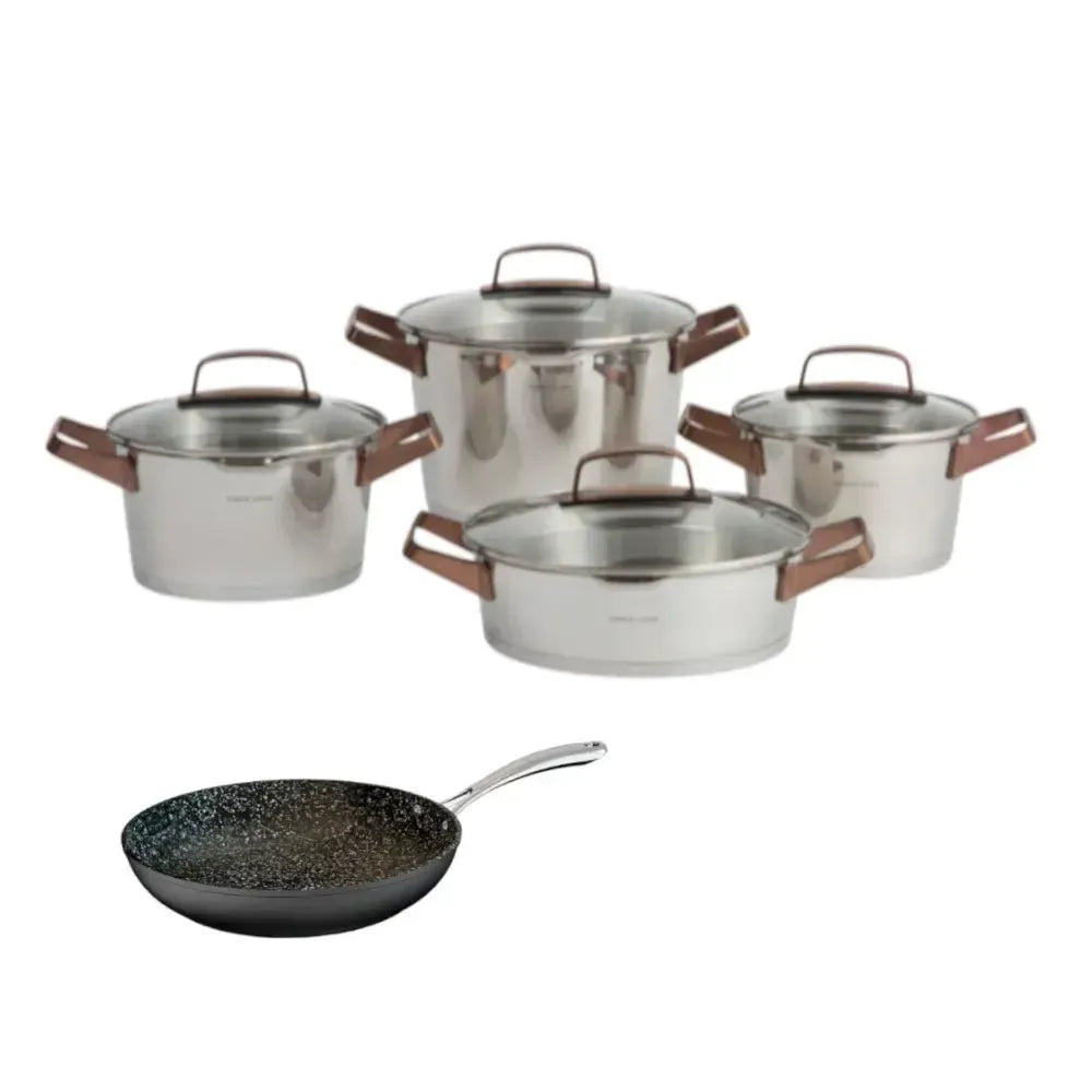 Kit Batería Simple Cook Niza cobre 8 pzs + Sartén Simple Cook Narbona 20 cms