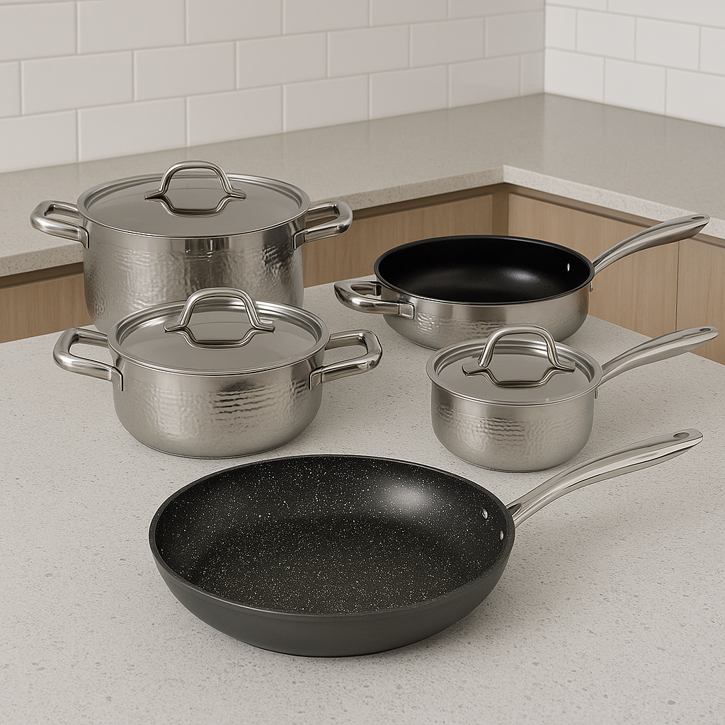Kit Batería Simple Cook Sevilla 7pzs + Sartén Simple Cook Narbona 20 cms