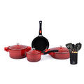 Kit Batería Toulouse 7pz + Set Utensilios Negro Simplit1#rojo