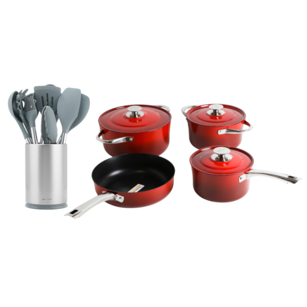Kit Batería Versalles Simple Cook + Set de Utensilios 10 pzs Cuisine Simple Cook