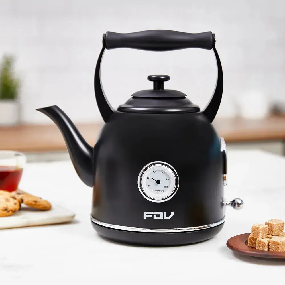 Kit Black Hervidor Iconic FDV + Tostador Argento De Longhi