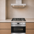 Kit Campana 60 + Encimera Gas Clasica 90 6 Quemadores + Horno Galileo Pirolitico Smeg-Kits de Cocción
