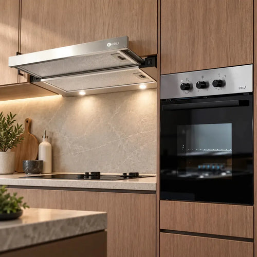 Kit Campana Kubli Neu Slider + Horno Empotrado Design 57 Lts FDV-Kits de Cocción