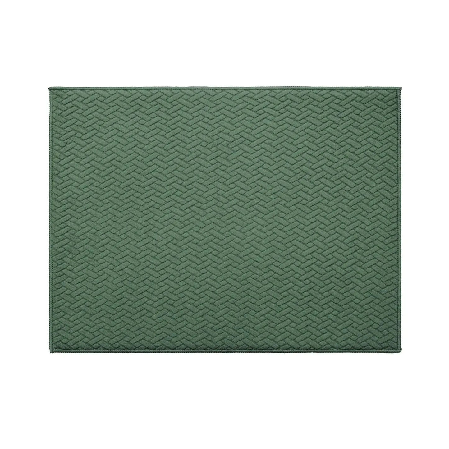 Kit Cocina 4 Piezas: 2 Mat Secaplatos 38x51 + Paños Algodón 50x70 Verde Olivo Decoexpress-Secaplatos