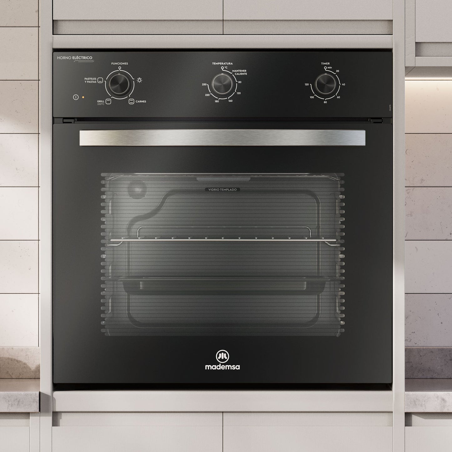 Kit empotrable Horno OM6TB + Encimera KM4CX + Campana DM6SS Mademsa-Combinaciones y Kits