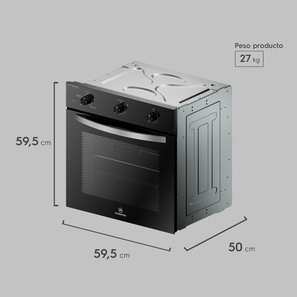 Kit empotrable Horno OM6TB + Encimera KM4CX + Campana DM6SS Mademsa-Combinaciones y Kits