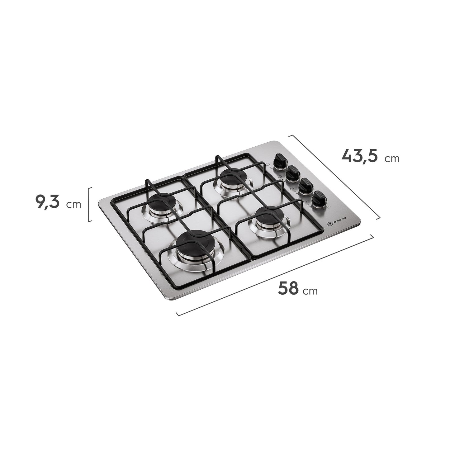 Kit empotrable Horno OM6TB + Encimera KM4GX + Campana DM6SS Mademsa-Combinaciones y Kits